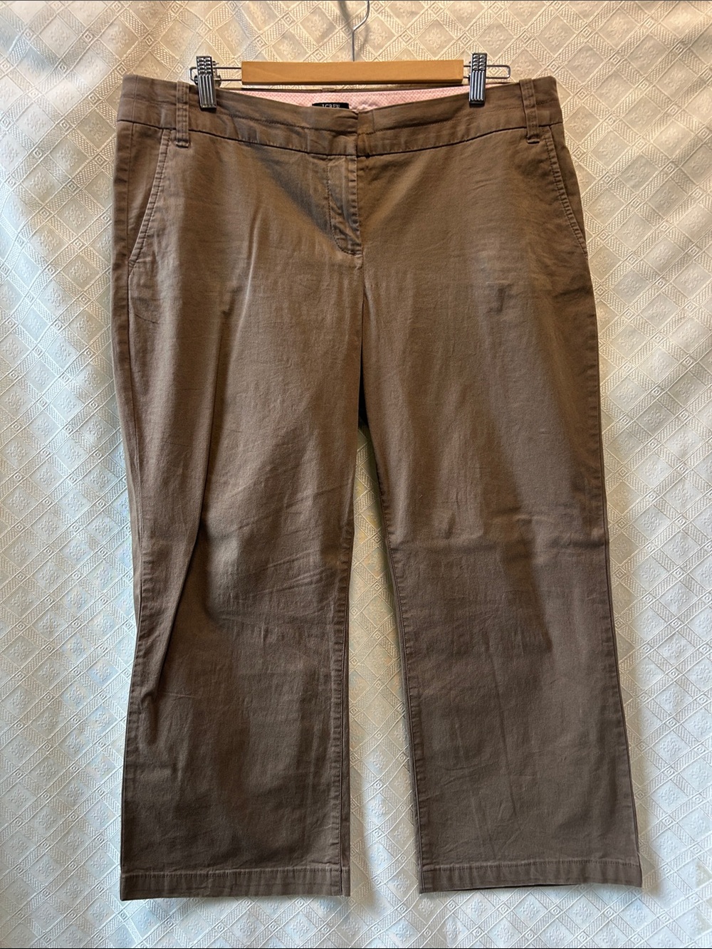 J. Crew Size 14 Women’s Wide Leg Pants Stretch City Fit Brown